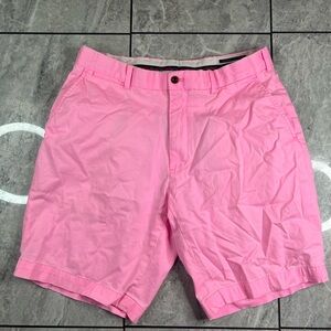 Polo Golf Ralph Lauren Mens Pink 98%Cotton Chino Shorts, Cotton Twill Stretch 32